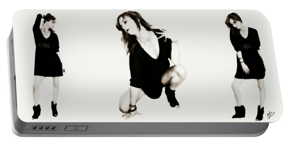Contemporary Portable Battery Charger featuring the digital art Jenn 4 by Mark Baranowski