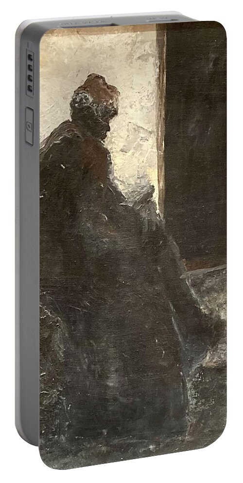 Figure Portable Battery Charger featuring the painting Jerusalem Elder by David Euler
