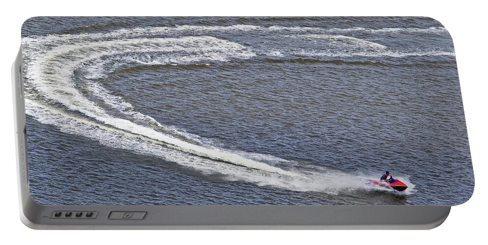 Alicegipsonphotographs Portable Battery Charger featuring the photograph Jetski C by Alice Gipson