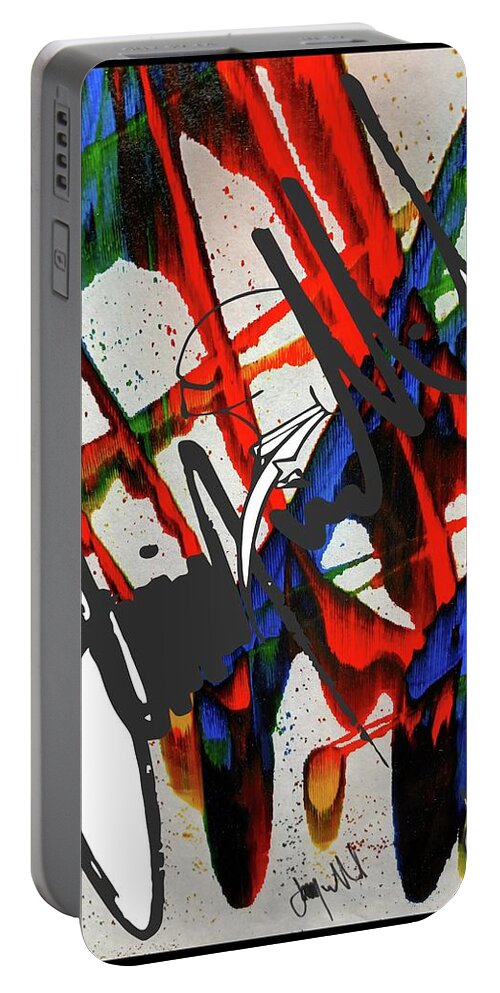  Portable Battery Charger featuring the painting Jimmy by Jimmy Williams