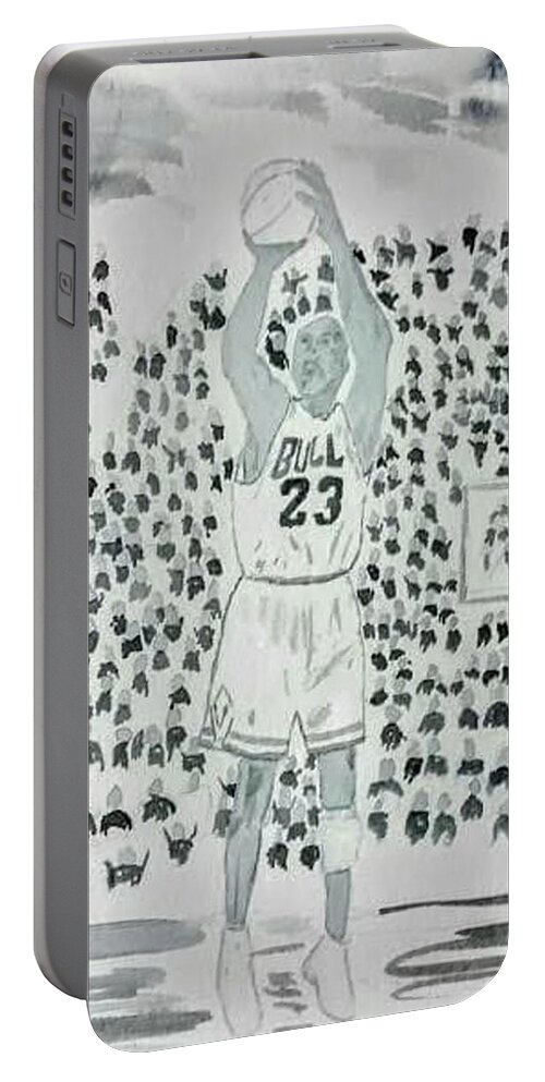  Portable Battery Charger featuring the painting Jordan by John Macarthur