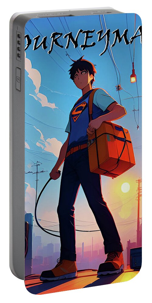 Journeyman Electrician Portable Battery Charger featuring the digital art Journeyman Electrician by Richard Reeve