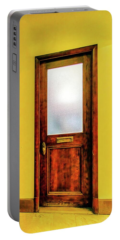 Architectural Photography Portable Battery Charger featuring the photograph Just A Door by Bob Orsillo