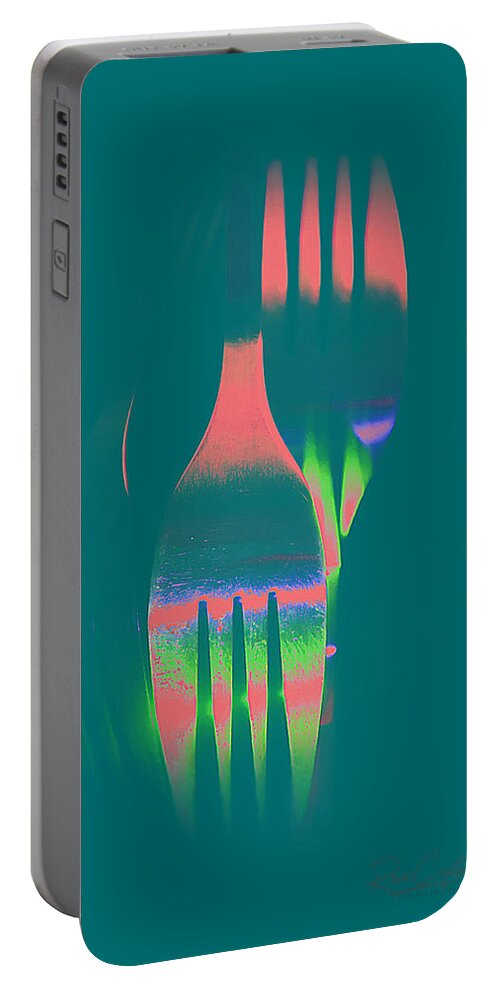 Forks Portable Battery Charger featuring the photograph Just Forkin' Around by Rene Crystal