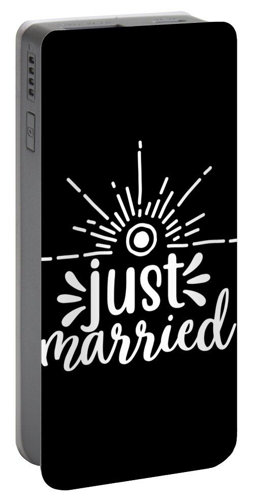 Bridesmaid Portable Battery Charger featuring the digital art Just Married by Jacob Zelazny