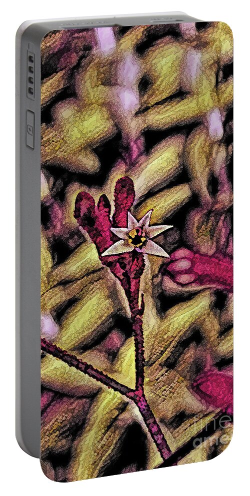 Kangaroo Paw Portable Battery Charger featuring the photograph Kangaroo Paw Impression by Elaine Teague
