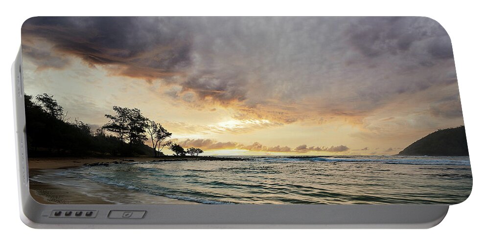Nature Portable Battery Charger featuring the photograph Kauai Sunrise Cloud Formation by Jon Glaser