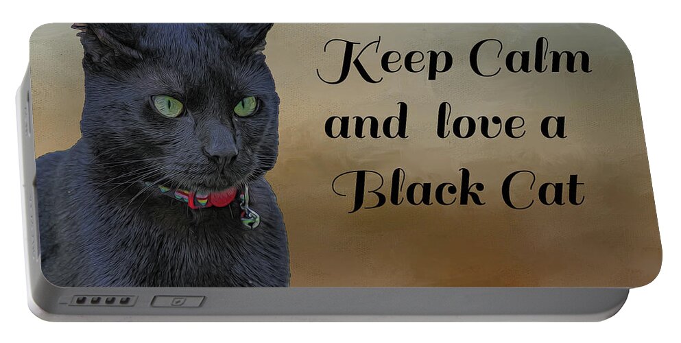 Cat Portable Battery Charger featuring the photograph Keep Calm by Cathy Kovarik