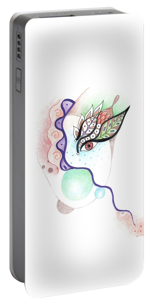 Keep Dreaming By Helena Tiainen Portable Battery Charger featuring the drawing Keep Dreaming by Helena Tiainen
