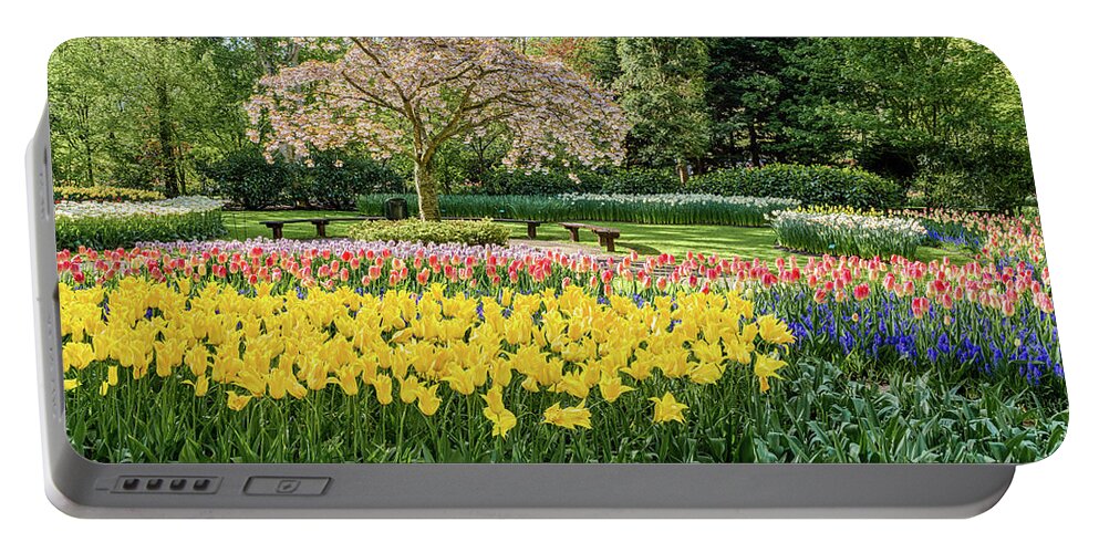 Europe Portable Battery Charger featuring the photograph Keukenhof Gardens I by Jim Miller