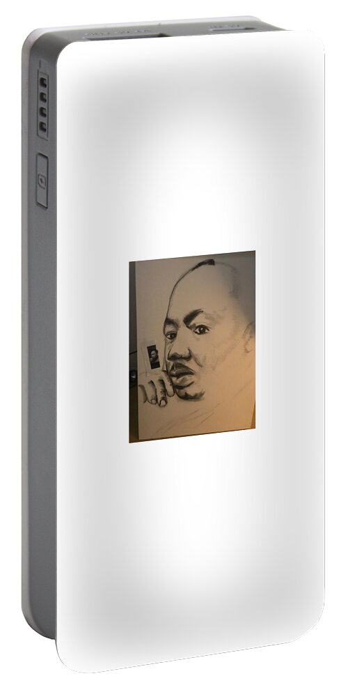  Portable Battery Charger featuring the drawing King by Angie ONeal