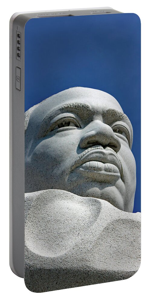 Martin Luther King Portable Battery Charger featuring the photograph King6454 by Carolyn Stagger Cokley