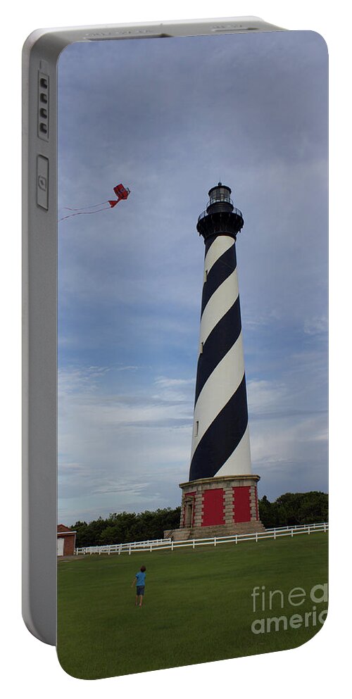 Obx Portable Battery Charger featuring the photograph Kite at Cape Hatteras by Annamaria Frost