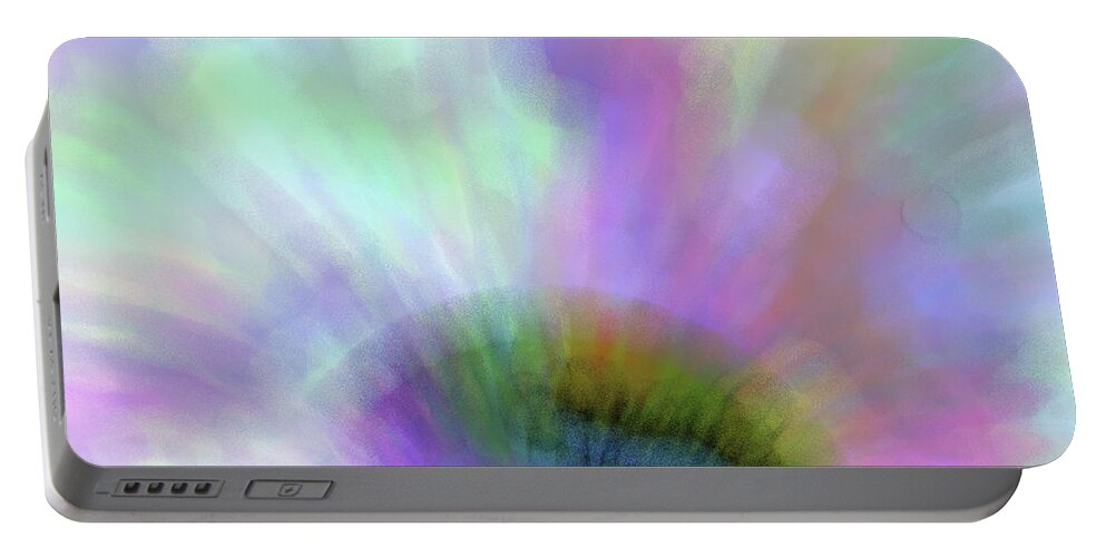 #abstract #abstractart #digital #digitalart #wallart #markslauter #print #greetingcards #pillows #duvetcovers #shower #bag #case #shirts #towels #mats #notebook #blanket #charger #pouch #mug #tapestries #facemask #puzzle Portable Battery Charger featuring the digital art Kiwi Sunrise 1 by Mark Slauter