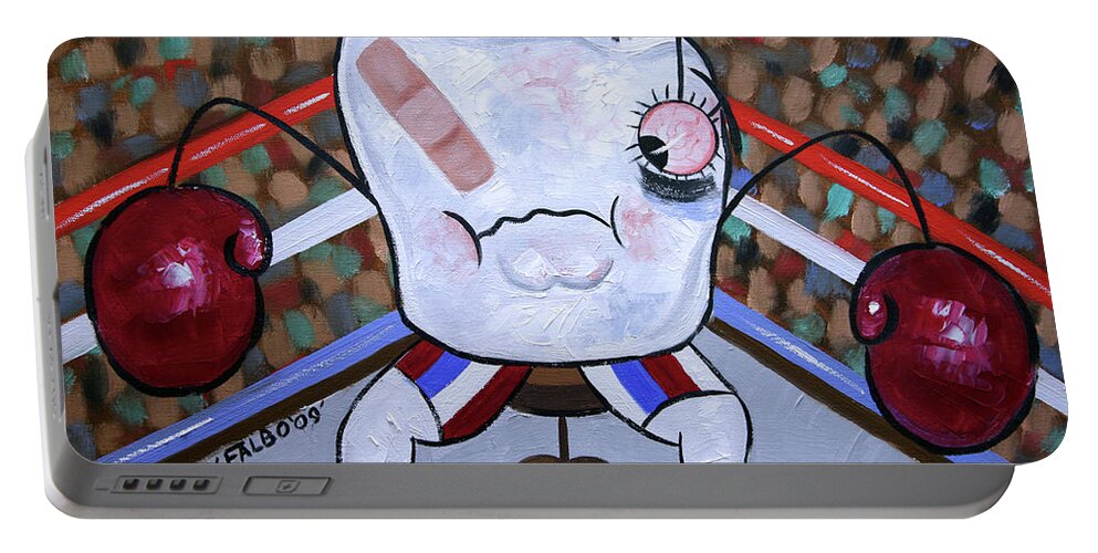 Dental Art Portable Battery Charger featuring the painting Knocked Out Tooth by Anthony Falbo