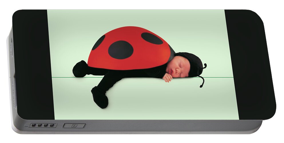 Ladybug Portable Battery Charger featuring the photograph Ladybug #1 by Anne Geddes