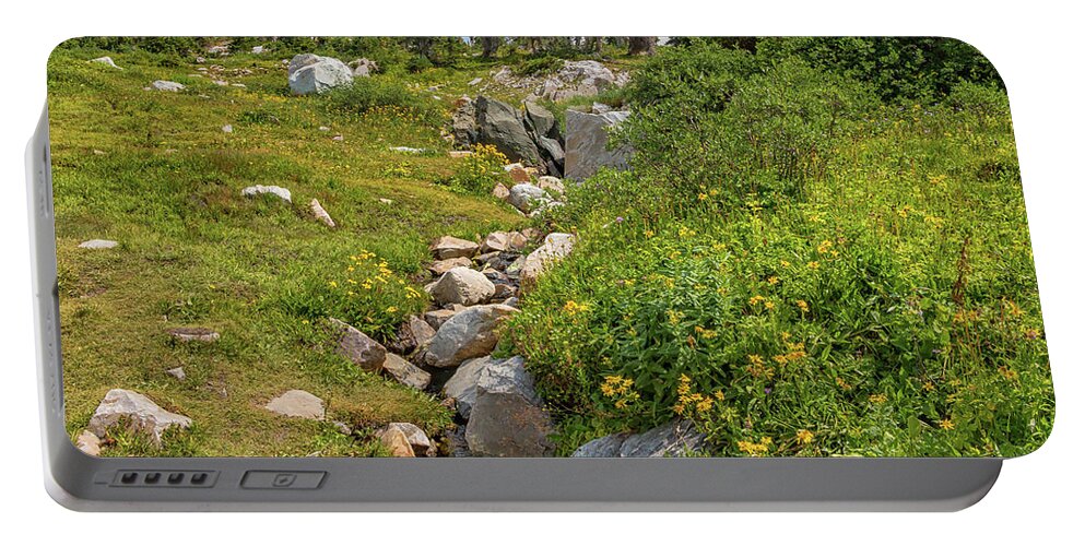 Wyoming Portable Battery Charger featuring the photograph Lake Marie Wyoming No. 45 by Marisa Geraghty Photography