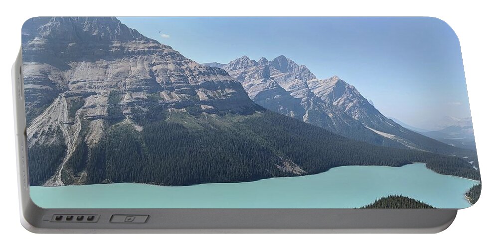 Canada Portable Battery Charger featuring the photograph Lake Peyotee by Sarabjit Singh