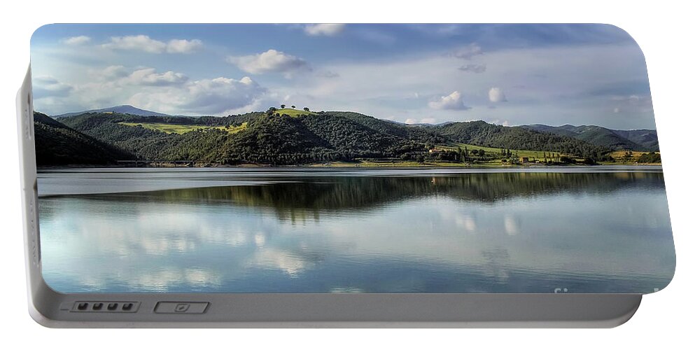 Italy Portable Battery Charger featuring the photograph Lake Piediluco - Italy by Paolo Signorini