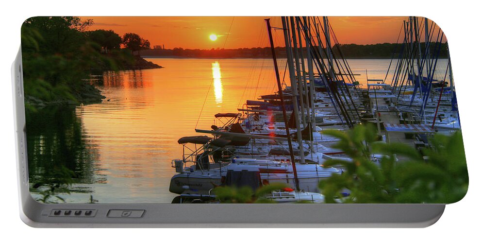 Fine Art Portable Battery Charger featuring the photograph Lakeside Sunset by Robert Harris