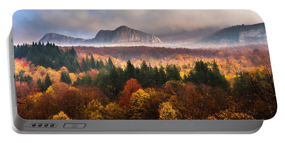 Balkan Mountains Portable Battery Charger featuring the photograph Land Of Illusion by Evgeni Dinev