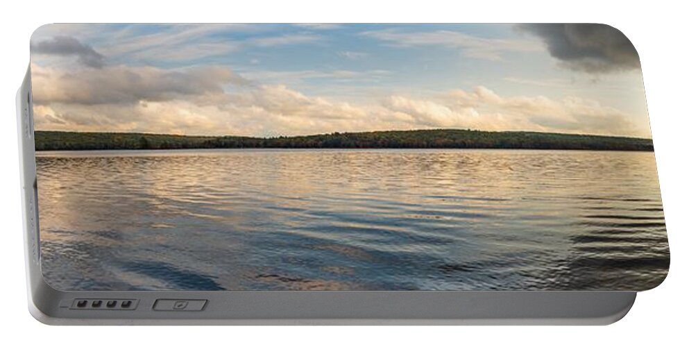 Panorama Portable Battery Charger featuring the photograph Landscape Photography - Shohola Lake by Amelia Pearn