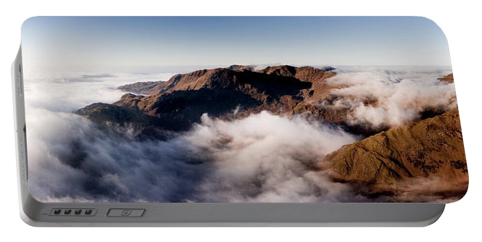 Panorama Portable Battery Charger featuring the photograph Langdale Cloud Inversion Lake District 2 by Sonny Ryse
