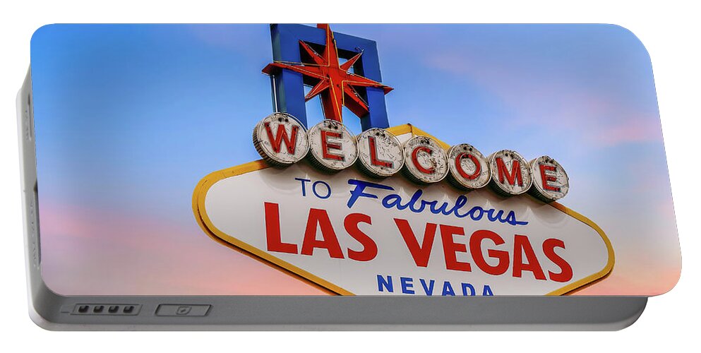 Vegas Portable Battery Charger featuring the photograph Las Vegas Sign Isolated by Darryl Brooks