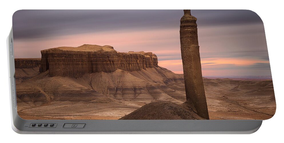 Badlands Portable Battery Charger featuring the photograph Last Man Standing by Peter Boehringer