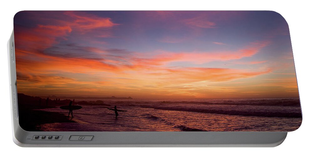 Surf Portable Battery Charger featuring the photograph Last ride of the day by Stephen Sloan
