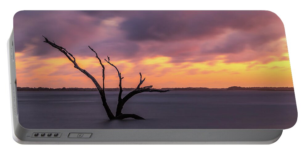 South Carolina Portable Battery Charger featuring the photograph Last standing tree on Folly Beach II by Stefan Mazzola