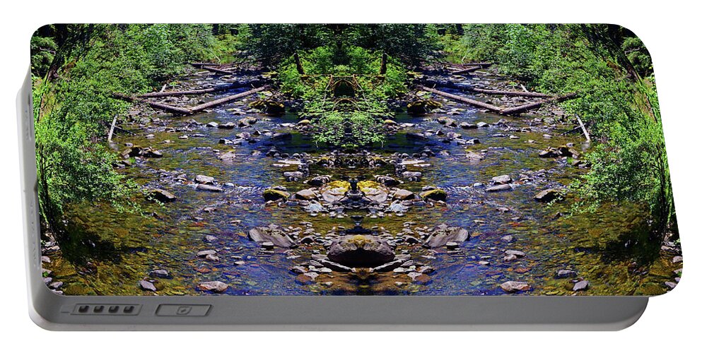 Nature Art Portable Battery Charger featuring the photograph Laughing Waters of the Umpqua Forest by Ben Upham III