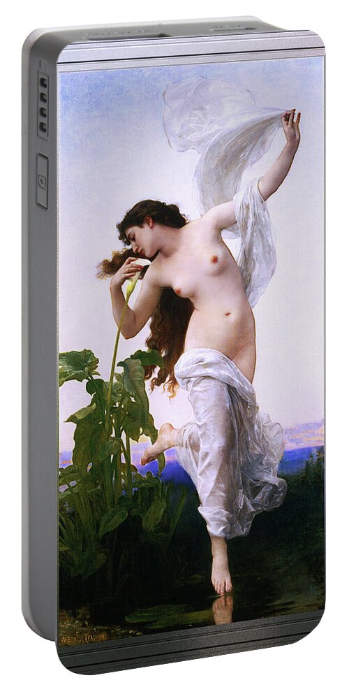 L'aurore Portable Battery Charger featuring the painting L'Aurore by William-Adolphe Bouguereau by Rolando Burbon