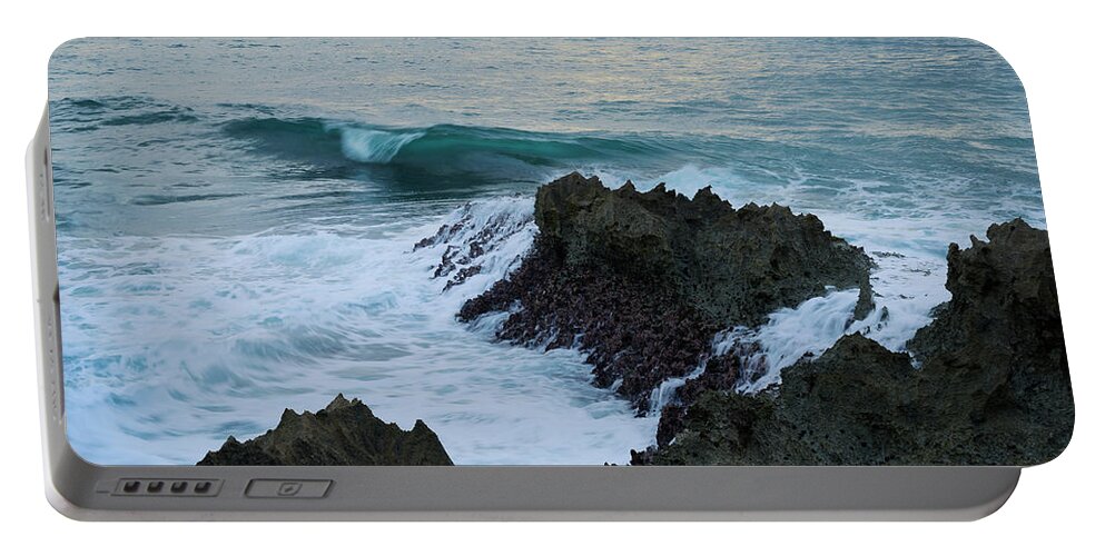 Hawaii Portable Battery Charger featuring the photograph Lava Seascape by James Covello