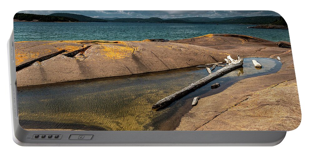 Rocks Portable Battery Charger featuring the photograph Lazy Logs by Doug Gibbons