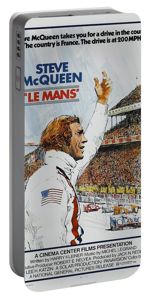 Le Portable Battery Charger featuring the mixed media ''Le Mans'', 1971 by Movie World Posters