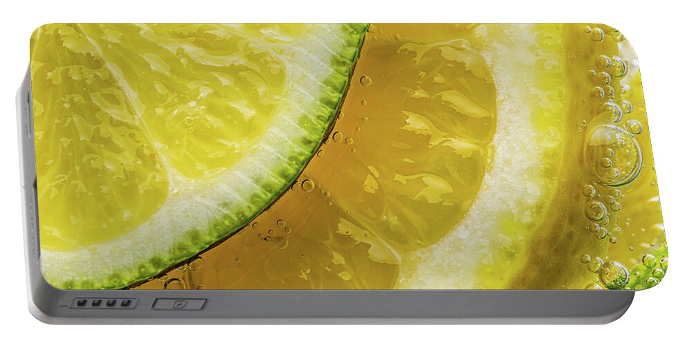 Co2 Portable Battery Charger featuring the photograph Lemons and Limes in Seltzer by SR Green