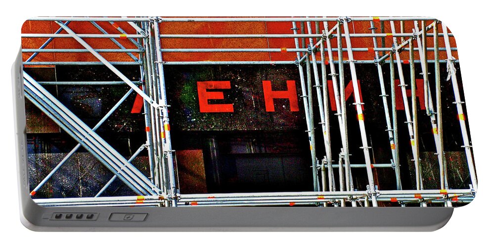 Lenin's Tomb Hiding Under A Stage Put Up For Victory Day Speeches In Red Square In Moscow Portable Battery Charger featuring the photograph Lenin's Tomb Hiding Under a Stage Put up for Victory Day Speeches in Red Square in Moscow, Russia by Ruth Hager