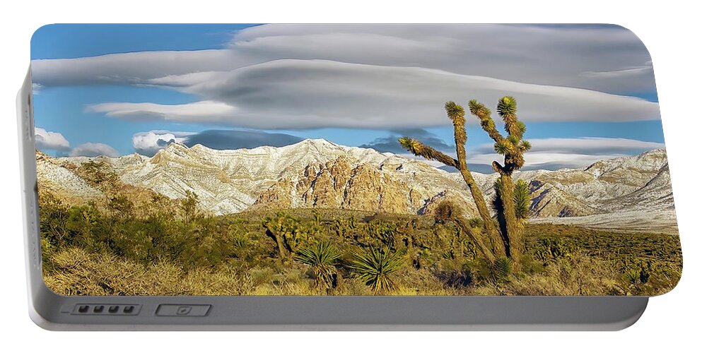  Portable Battery Charger featuring the photograph Lenticular Cloud Red Rock Canyon by Michael W Rogers