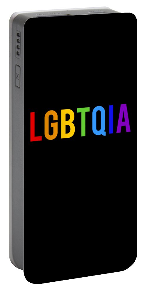 Funny Portable Battery Charger featuring the digital art Lgbtqia by Flippin Sweet Gear