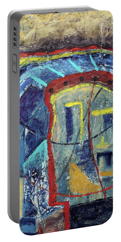 African Art Portable Battery Charger featuring the painting Liberty And Freedom by Michael Nene