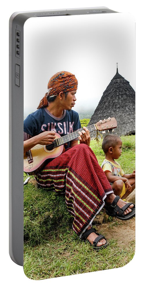 Wae Rebo Portable Battery Charger featuring the photograph Lullaby - Wae Rebo Village. Flores, Indonesia by Earth And Spirit