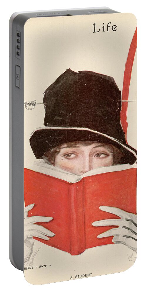 Life Magazine Cover Portable Battery Charger featuring the mixed media Life Magazine Cover, March 9, 1911 by Henry Hutt