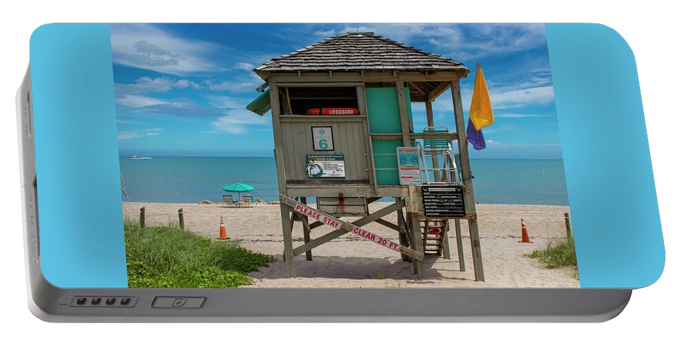 Lifeguard Portable Battery Charger featuring the photograph Lifeguard Station #6 by Blair Damson