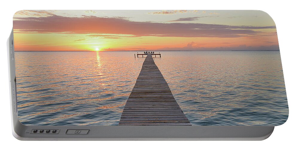 Sunset Portable Battery Charger featuring the photograph Light Breeze by Christopher Rice
