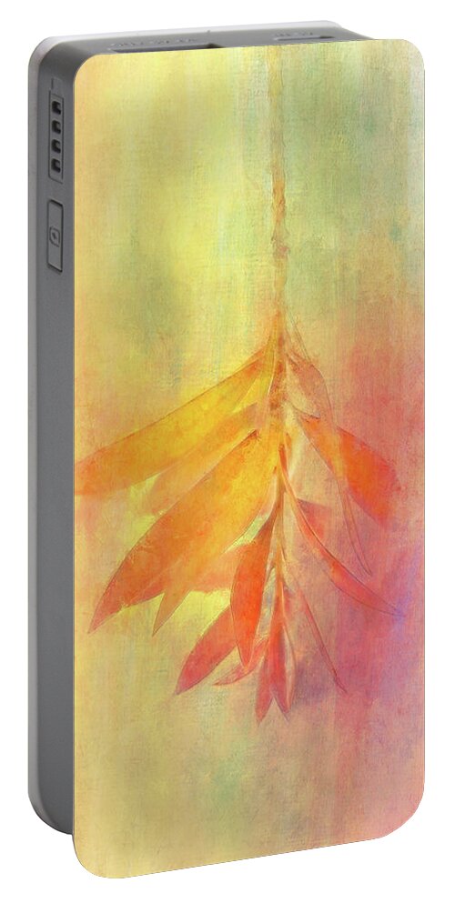 Photography Portable Battery Charger featuring the digital art Light Dancing Leaves by Terry Davis