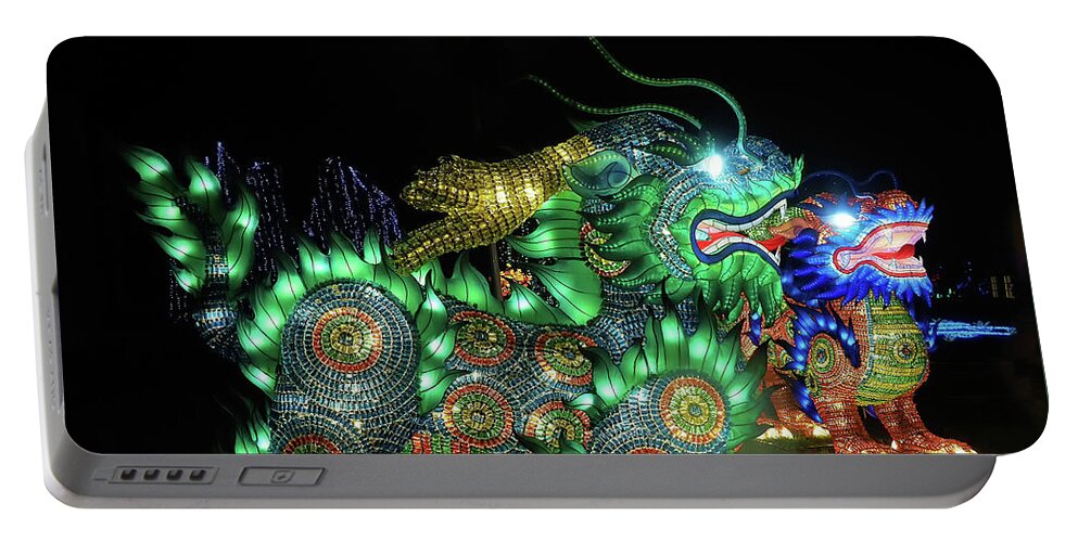 Chinese Lantern Festival Portable Battery Charger featuring the photograph Light Dragons by Scott Olsen