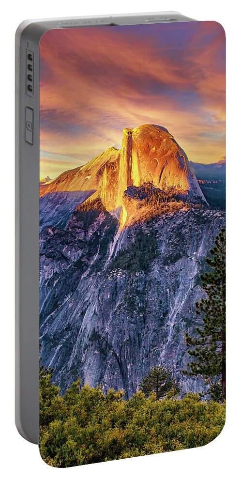California Portable Battery Charger featuring the photograph Light on the Mountain by Dan Carmichael