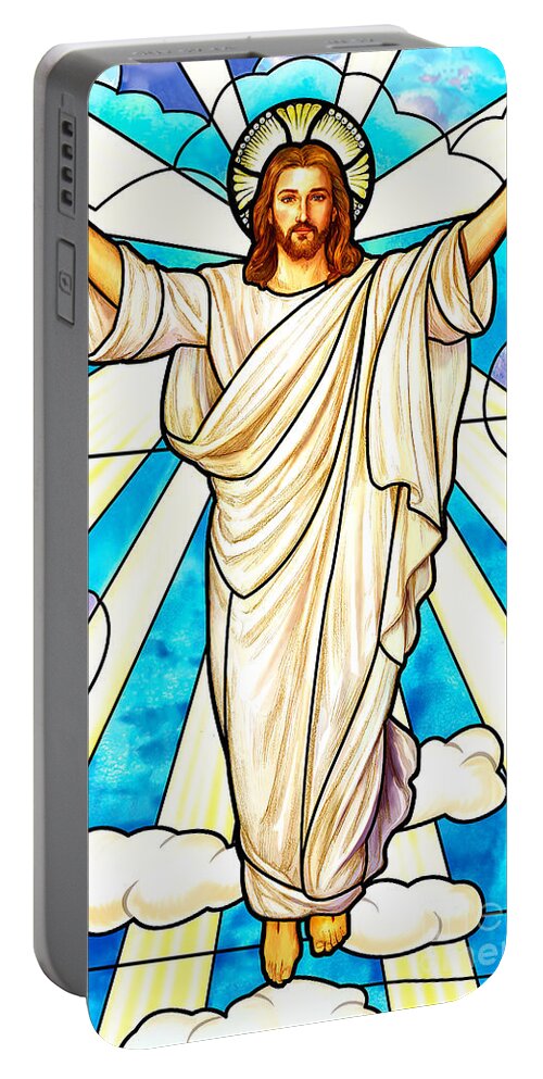 Jesus Portable Battery Charger featuring the photograph Light Resurrection by Munir Alawi