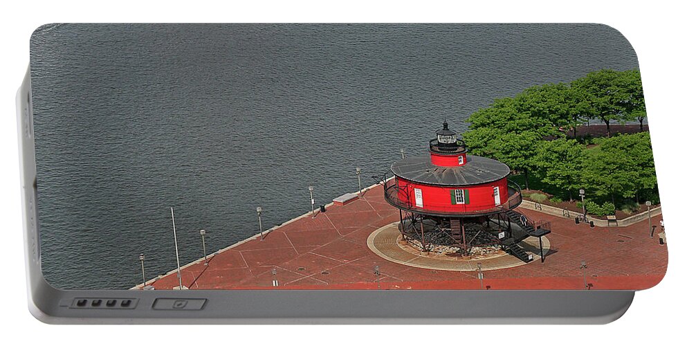 Lighthouse Portable Battery Charger featuring the photograph Lighthouse - Baltimore Inner Harbor by Richard Krebs